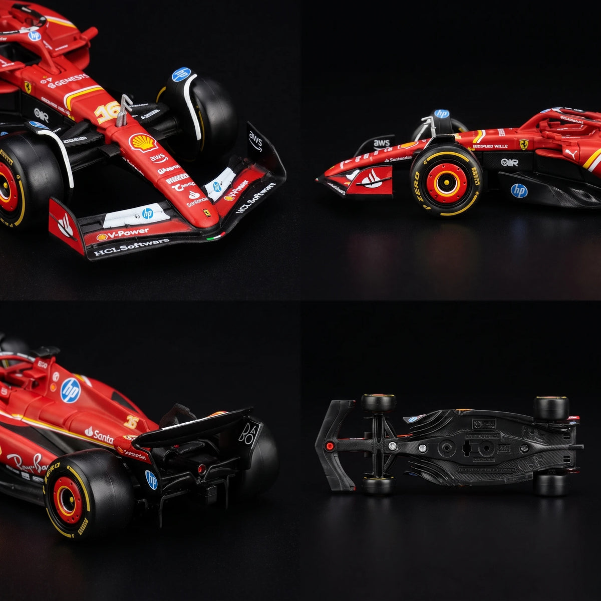 Edição Dupla Ferrari SF-24 (2024): Box com 2 Carros Bburago 1:43