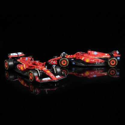 Edição Dupla Ferrari SF-24 (2024): Box com 2 Carros Bburago 1:43