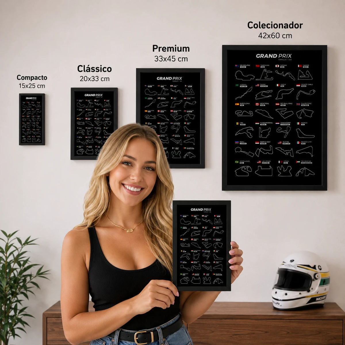 Quadro Decorativo Circuitos Fórmula 1