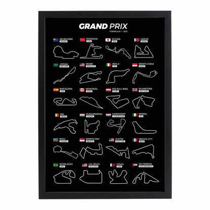 Quadro Decorativo Circuitos Fórmula 1